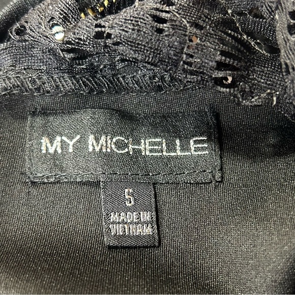 My Michelle Black Halter Neck Mini‎ Dress - Picture 7 of 9